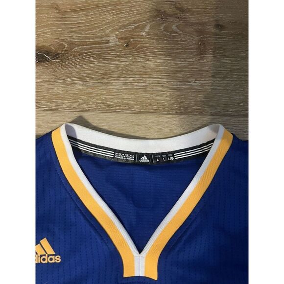 Adidas Mens Golden State Warriors Steph Curry Blue Swingman Jersey Sz Large - Picture 4 of 4